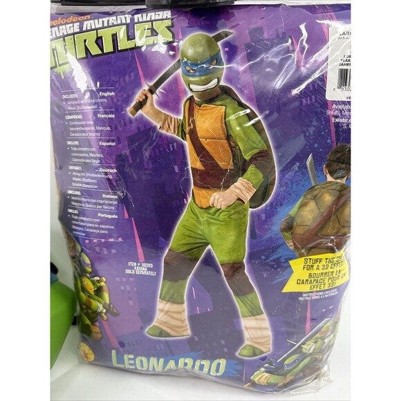 Rubie's Nickelodeon TMNT Leonardo Costume Size Child Large 12-14 with Mask - Picture 2 of 8